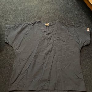 Navy blue scrub top in size large